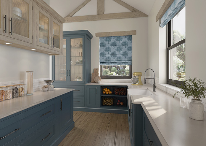 Vintage Tree Velvet, Monochrome - Roman Blind - Image 6